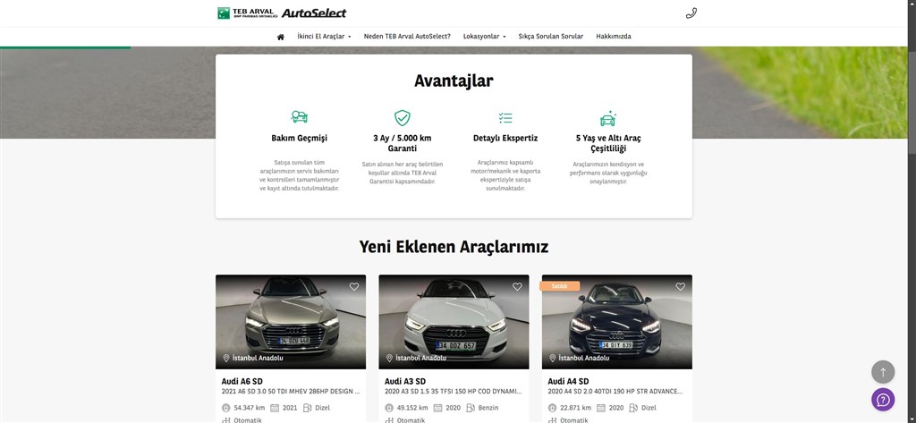 İkinci El Araçlara Erişimin Yeni ADRESİ TEB Arval AutoSelect